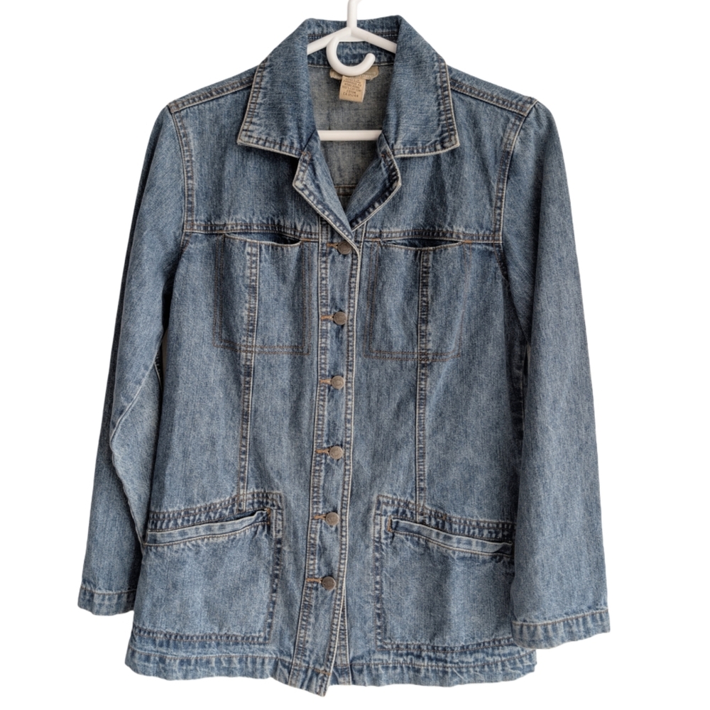 Vintage Cotton Ginny Women's Small Blue 100% Cotton Denim Jean Jacket